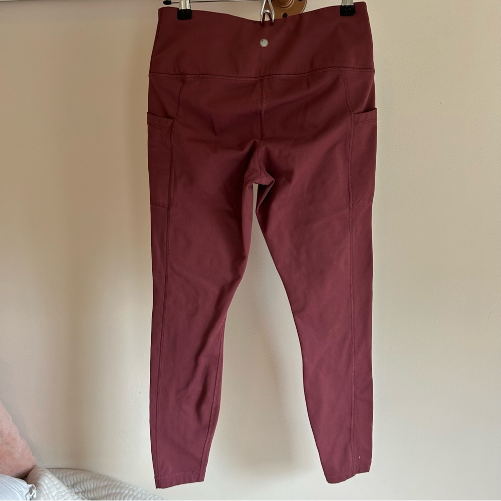 Maroon yogalicios‎ leggings; size: M - Picture 2 of 8